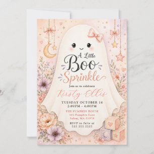 A Cute Little Boo Baby Sprinkle Invitation