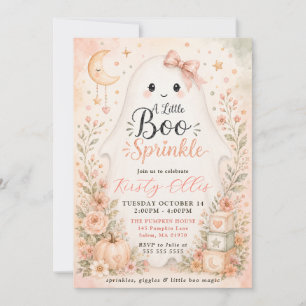 A Cute Little Boo Baby Sprinkle Invitation
