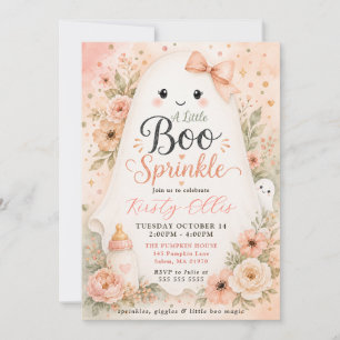 A Cute Little Boo Baby Sprinkle Invitation