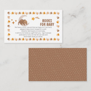 A Cute Little Dinosaur Baby Shower Books for Baby Enclosure Card