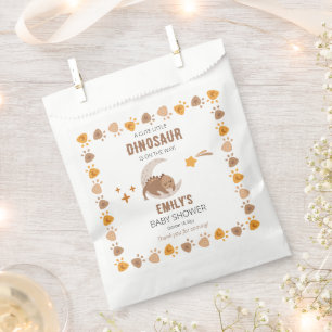 A Cute Little Dinosaur Is On The Way Baby Shower Favour Bags