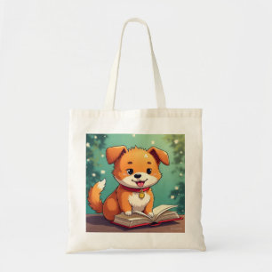 A cute little dog tote bag