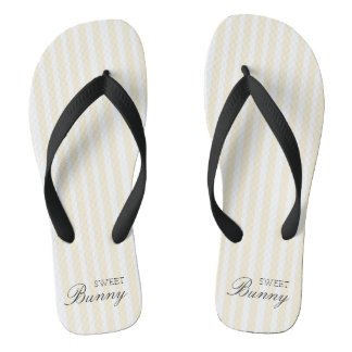 A cute little Floral Bunny sweet Yellow Jandals