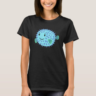 A Cute Little Puffer Fish Swims To You And Laughs T-Shirt
