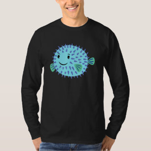 A Cute Little Puffer Fish Swims To You And Laughs T-Shirt
