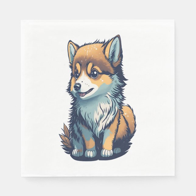A Cute Little Puppy   Napkin (Front)