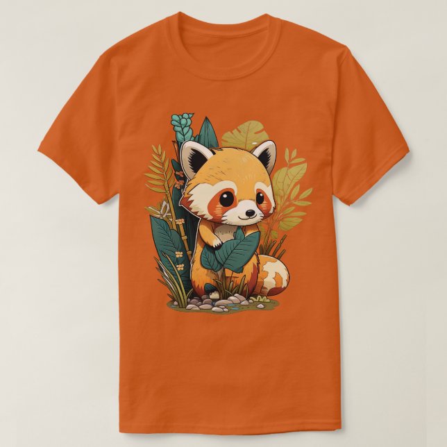 A cute little red panda in the forest T-Shirt (Design Front)