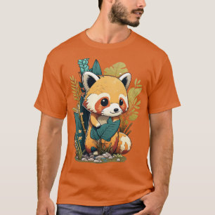 A cute little red panda in the forest T-Shirt