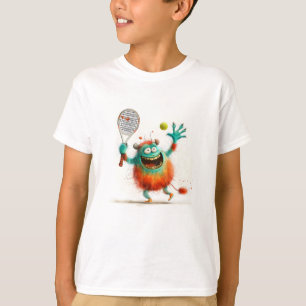 A cute monster playing tennis T-Shirt