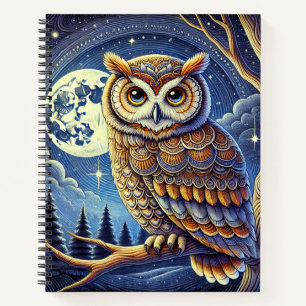 a cute owl image notebook