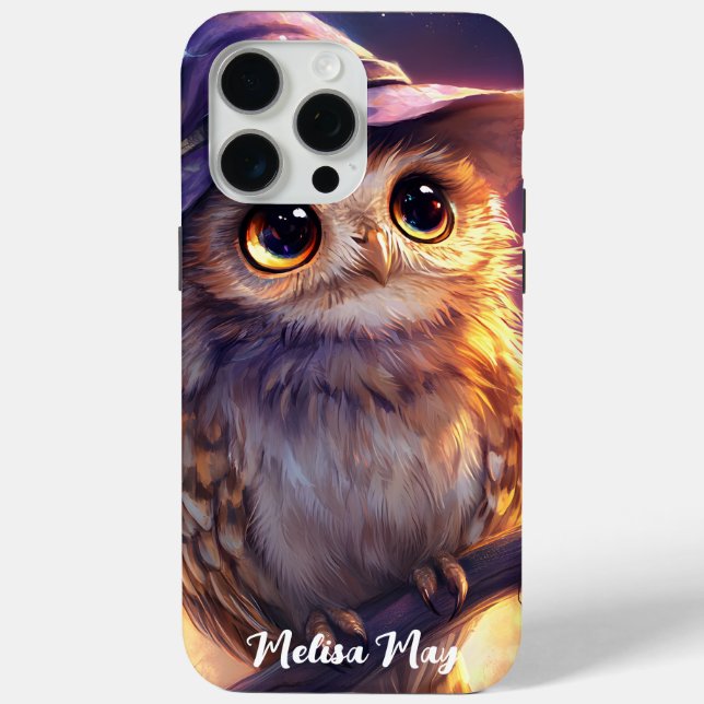 A Cute Owl Wearing a Witch Hat  Case-Mate iPhone Case (Back)