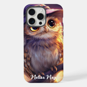 A Cute Owl Wearing a Witch Hat  iPhone 15 Pro Max Case