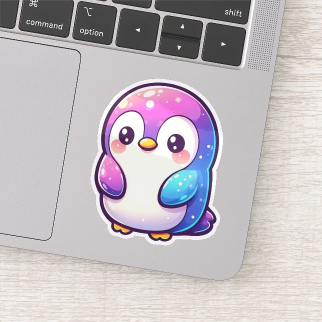  A cute pastel penguin with a vibrant gradient (Detail)