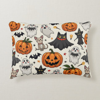 A cute patterned pillow for a Halloween party