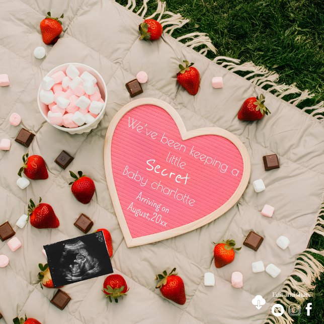 A cute picnic digital  pregnancy announcement  (Creator Uploaded)