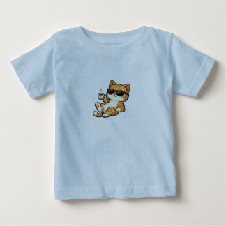 A cute picture of a cat on your dress. baby T-Shirt