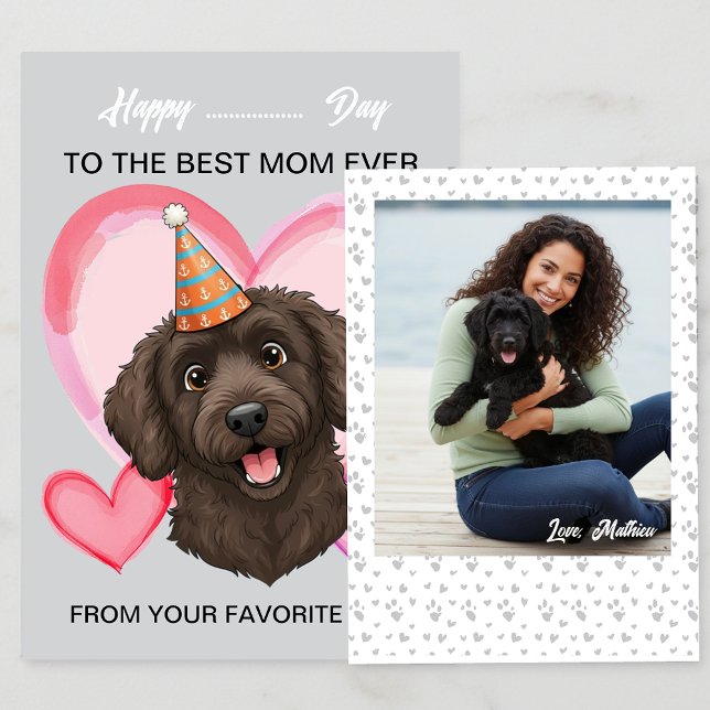 A cute Portuguese Dog on special occasion for Mom Holiday Card (Creator Uploaded)