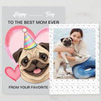 A cute Pug on a special occasion for Mom