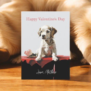 A cute puppy holiday card