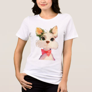 a cute puppy icon Tri-Blend shirt