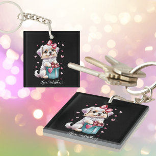 A cute puppy key ring
