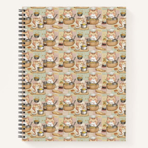 A cute seamless pattern chief cats notebook