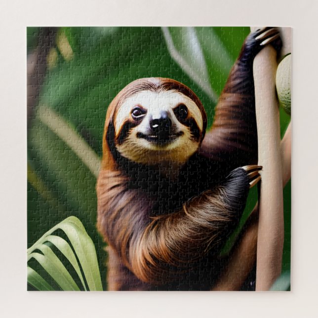 A Cute Smiling Sloth Jigsaw Puzzle (Vertical)