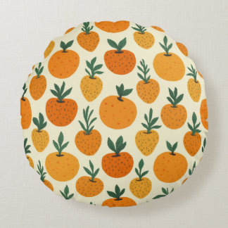 A cute tangerine round cushion