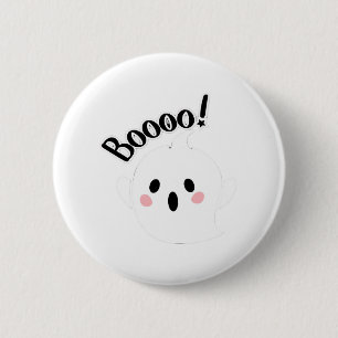 A Cute White Boo Creative Casual 6 Cm Round Badge