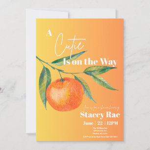 A Cutie Is On The Way Baby Shower Invitation