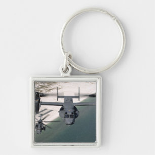 A CV-22 Osprey and an MH-53 Pave Low Key Ring