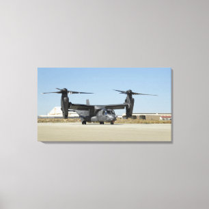 A CV-22 Osprey prepares for take-off Canvas Print