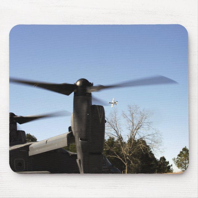 A CV-22 Osprey prepares to take off Mouse Pad (Front)