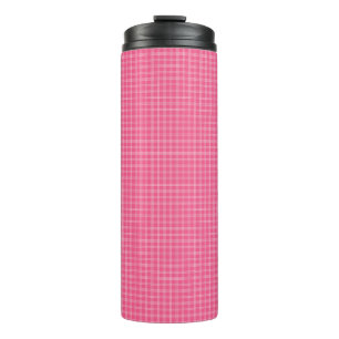 A cylindrical tumbler with a black lid