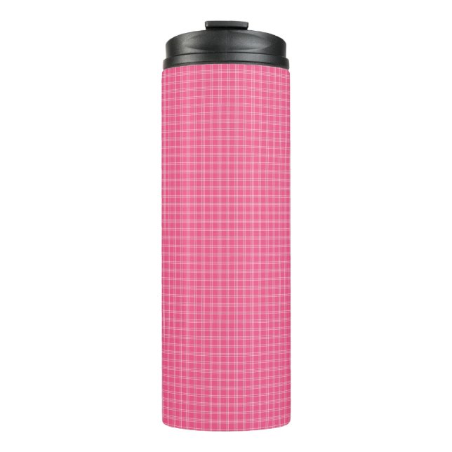 A cylindrical tumbler with a black lid  (Front)