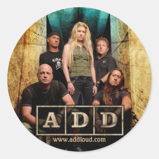 A.D.D. Sticker-round Classic Round Sticker