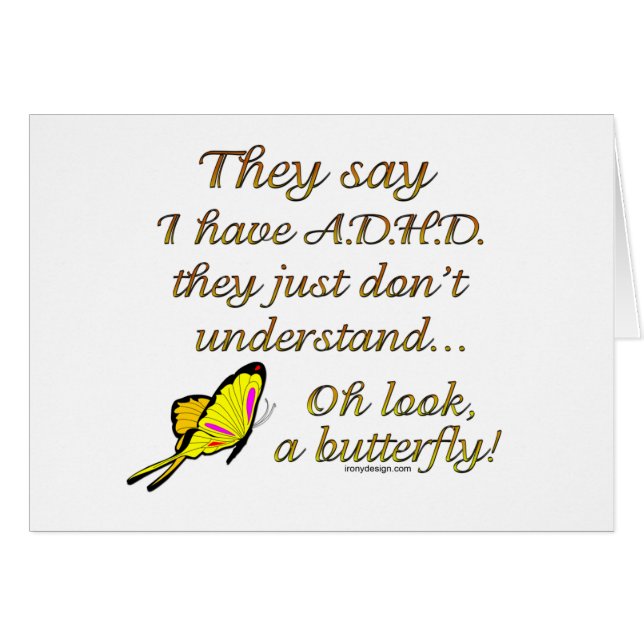 A.D.H.D. Butterfly Humour (Front Horizontal)