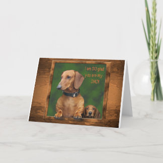 A dachshund Father's Day Card