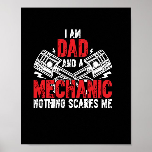 A Dad And A Mechanic Poster (Front)