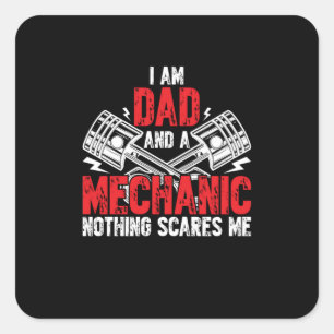 A Dad And A Mechanic Square Sticker