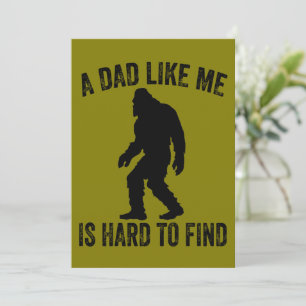 A Dad Like Me Is Hard To Find Funny Dad Bigfoot Holiday Card