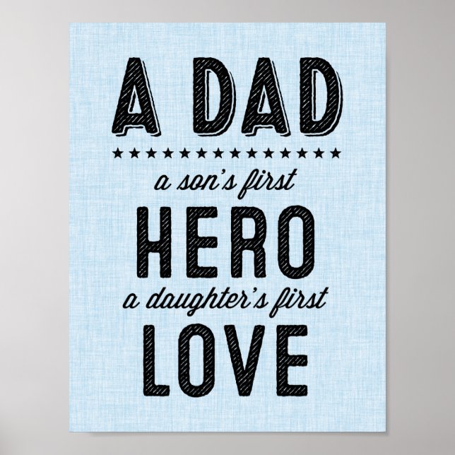 A Dad Typography Print (Front)