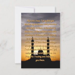 A Daily Family & Friend Prayer Flat Greeting Card