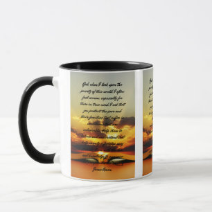 A Daily Prayer For Poverty Two-Tone Mug