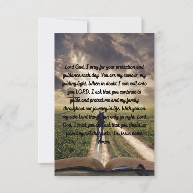 A Daily Protection Prayer Quote Flat Greeting Card (Front)