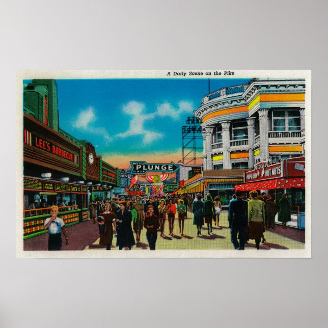 A daily scene on the Pike, Long Beach Poster (Front)