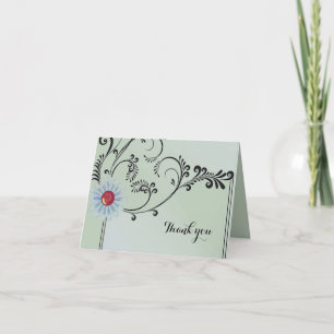 “A Daisy 4 You 4x5.6” Blank Folded Thank You Card