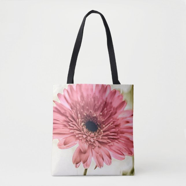 A Daisy for You a pink daisy digital photograph Tote Bag (Front)