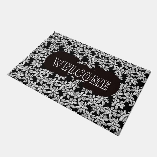 A Daisy Welcome Home Doormat (Angled)