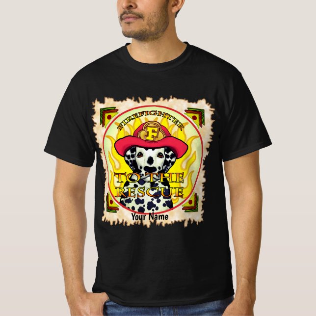 A Dalmatian Firefighter T-Shirt (Front)